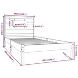  Za krevet od masivnog drva smeđa boja meda 100 x 200 cm | shoptok.hr