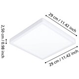 Eglo 901337 - LED stropno svetlo za kupatilo FUEVA LED/13W/230V 29x29 cm IP44 belo | Eponuda.com