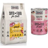  MAC´s set: 12 x 400 g mokra hrana + 2 x 1,5 kg Superfood suha hrana - Teletina i puretina 12 x 400 g + Adult patka, puretina i piletina 2 x 1,5 kg | shoptok.hr