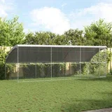 Pasja lopa s shranjevanjem 3 pcs srebrna 6 x 2 x 2 m Jeklo - - Srebrna - 51.9 - 6 x 2 x 2 m - 2025-vidaXL-TOPSELLER