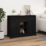 vidaXL Komoda crna 100 x 35 x 74,5 cm od masivne borovine Cijene