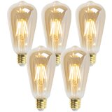 LUEDD Komplet 5 E27 zatemnjenih LED sijalk ST64 goldline 5W 380 lm 2200K | Shoptok.si