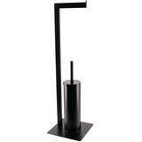 Tendance samostojeći držač toalet papira i wc četke 21X12X69CM metal crna Cene
