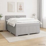  Boxspring krevet s madracem Svjetlosiva 140 x 190 cm Tkanina | shoptok.hr