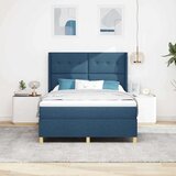 Box Postelja z vzmetnico z vzmetnico Modra 140 x 200 cm blago, (5000142057) | Shoptok.si