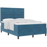  Krevet s opruga kutije Tamno plava 140 x 200 cm Baršun Modra | Shoptok.si