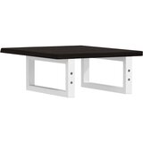  Zidna polica za umivaonik od čelika i masivne hrastovine Smeđa 40 x 50 x 2 cm | shoptok.hr