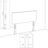  Vzglavje z ušesi roza 83x23x118/128 cm žamet, (20933500) | Shoptok.si