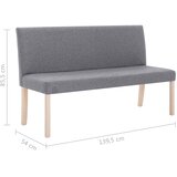  Klupa od poliestera 139,5 cm svjetlosiva | shoptok.hr