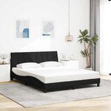 vidaXL Posteljni okvir brez vzmetnice črn 160x200 cm blago | Shoptok.si