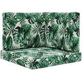  Zunanja blazina za kavč 3 pcs Vzorec lista Poliester, (5000202344) | Shoptok.si