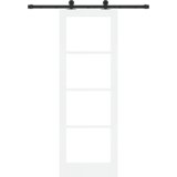 vidaXL Drsna vrata s kompletom opreme 'ORKDAL'Bela 73.5x211 cm, Notranja vrata s steklom 'ORKDAL'Bela 73.5x211x4 cm | Shoptok.si