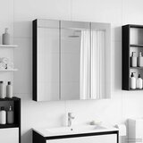  Kupaonski ormar s ogledalom Crni hrast 70 x 14,5 x 70 cm | shoptok.hr