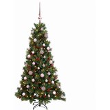  Umjetno božićno drvce s kuglicom 150 cm 150 LED lampica - 150 cm s LED-ima i ružičastim lopticama | shoptok.hr