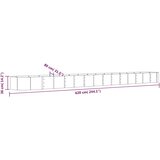  Povišena vrtna gredica od pocinčanog čelika 620x80x36cm smeđi | shoptok.hr