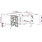  Stolić za kavu Bijelo 80 x 50 x 40 cm Čvrsto drvo manga - Bijelo | shoptok.hr