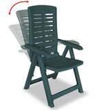 Maison Chic Nastavljivi vrtni stoli - Stol za vrt 4 kosi plastika zelene barve JS115, (21878081) Cene
