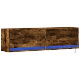 vidaXL Zidni TV ormarić LED boja dimljenog hrasta 140x31x38 cm | shoptok.hr