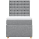 Box spring krevet s madracem svjetlosivi 90x190 cm od tkanine | shoptok.hr