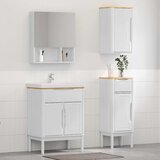  Set namještaja za kupaonicu s ladicama Zidne FLORO 3 pcs Bijelo | shoptok.hr