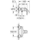Grohe Eurosmart 2015 za tuš kadu 33555002 | Eponuda.com