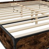  Okvir za krevet boja hrasta 200x200cm konstruirano drvo i metal | shoptok.hr