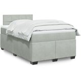 Box spring krevet s madracem svjetlosivi 120x200 cm baršunasti | shoptok.hr