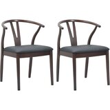  Stolac za blagovanje 2 pcs Svijetlosmeđa i crna | shoptok.hr