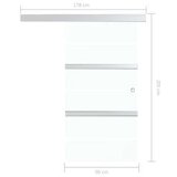  Drsna vrata z mehkimi blokadami ESG steklo in aluminij 90x205cm, (20767252) | Shoptok.si