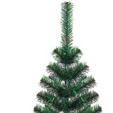 vidaXL Umjetna preddekorirana božićna jelka med 150 LED Zelena 150 cm | Shoptok.si