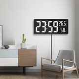 Venisymlis Led Digitalna Stenska Ura, Velik Digitalni Zaslon, Notranja Temperatura In Vlažnost, Primerna Za Kmečko Hišo, Dom, Učilnico, (22059965) | Shoptok.si