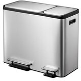 EKO Koš za smeti EcoCasa 30+15 L mat srebrn, (20722168) | Shoptok.si
