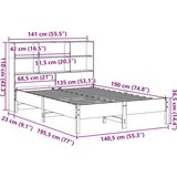 vidaXL Knjižna postelja brez vzmetnice 135x190 cm trdna borovina | Shoptok.si