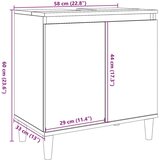 vidaXL Ormarić za umivaonik siva boja betona 58 x 33 x 60 cm drveni | shoptok.hr