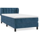 Box spring krevet s madracem tamnoplavi 80 x 200 cm baršunasti | shoptok.hr