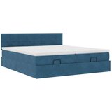  Otomanski okvir kreveta s madracima plavi 200x200cm baršunasti | shoptok.hr