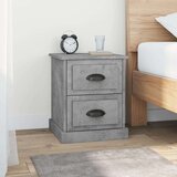  Nočna omarica 2 kosa betonsko siva 39x39x47,5 cm inženirski les | Shoptok.si