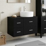 Set namještaja za kupaonicu 2 kom. Crni hrast Konstruirano drvo Crna 49,5 x 44,5 x 76 cm | shoptok.hr