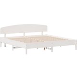 vidaXL Okvir kreveta s uzglavljem bijeli 180 x 200 cm masivna borovina | shoptok.hr