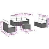  8-dijelni set vrtnih sofa s jastucima bež od poliratana | shoptok.hr