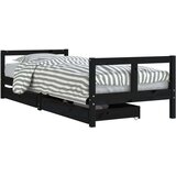  Dječjeg kreveta s ladicama crni 80 x 200 cm od borovine | shoptok.hr