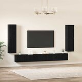 TV Jedinice Zidne 4 pcs Crni hrast Konstruirano drvo | shoptok.hr
