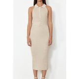 Trendyol Beige Belt Detailed Knitwear Dress | ePonuda.com