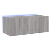  The Living Store Stenska TV omarica z LED lučkami siva sonoma 80x35x31 cm - TV Stenska Omarica, (21499030) | Shoptok.si