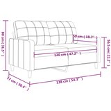  Dvosjed od tkanine tamnosivi 120 cm | shoptok.hr