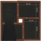 vidaXL Okvir za 4 fotografije (13 x 18 cm) tamnosmeđi MDF | shoptok.hr