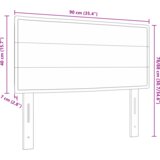 vidaXL LED Uzglavlje Linije Dizajn Svjetlosivo 90 cm Tkanina | shoptok.hr