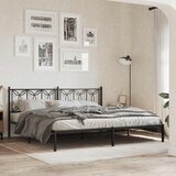  Metalno zamjensko uzglavlje crno 200 cm | shoptok.hr