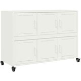 Maison Chic Komoda - Predalnik bela 100,5x39x72 cm jeklo, (21715726) | Shoptok.si