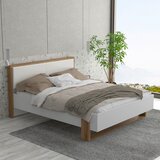 Hom`in POSTELJA x , leseni material bela, barve hrasta | Shoptok.si